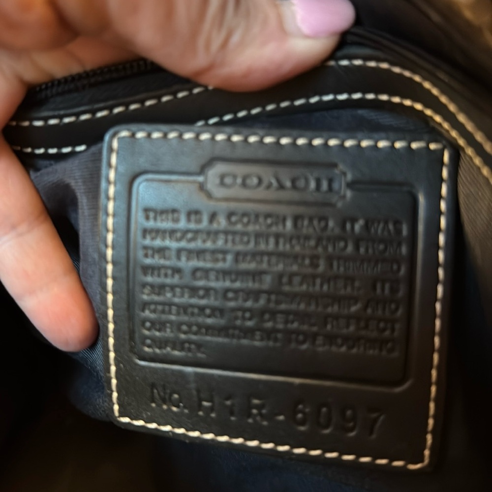 Coach Black Satchel with Signature Monogram w/Hang Tag - Picture 6 of 12
